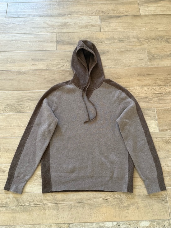 Theory Other - Theory Men's Two-Tone Brown Hooded Sweater